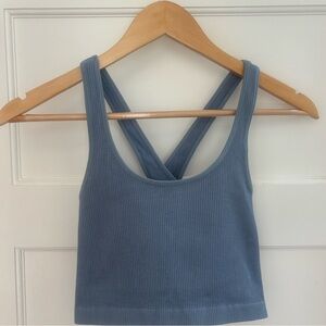 Spiritual Gangster Ribbed Crop Top with built-in bra. Like new! Size XS